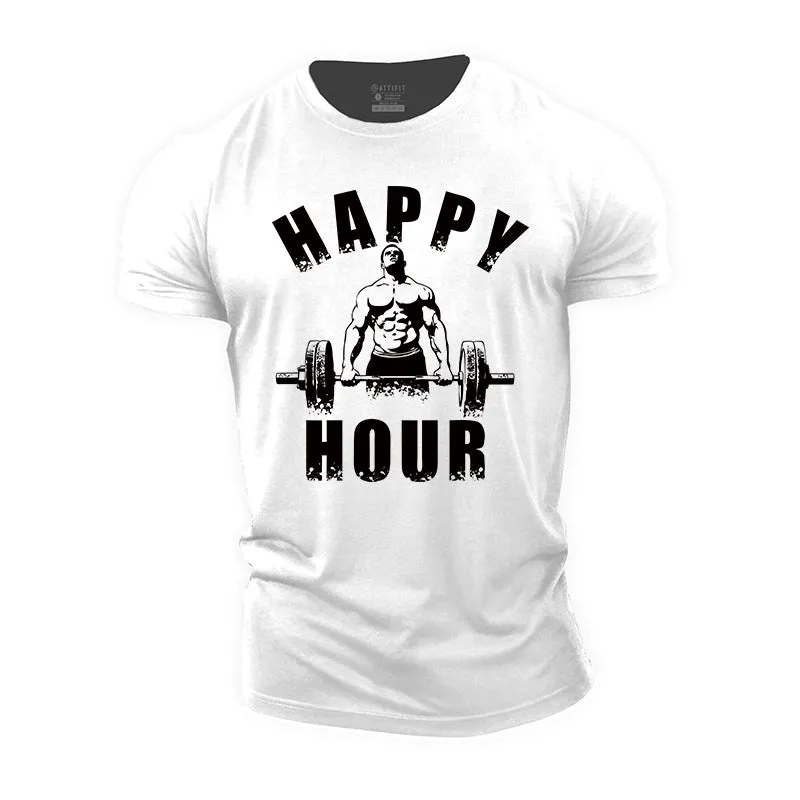 Happy Hour Graphic Men's Cotton T-Shirt