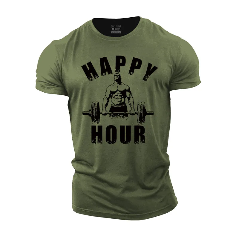 Happy Hour Graphic Men's Cotton T-Shirt