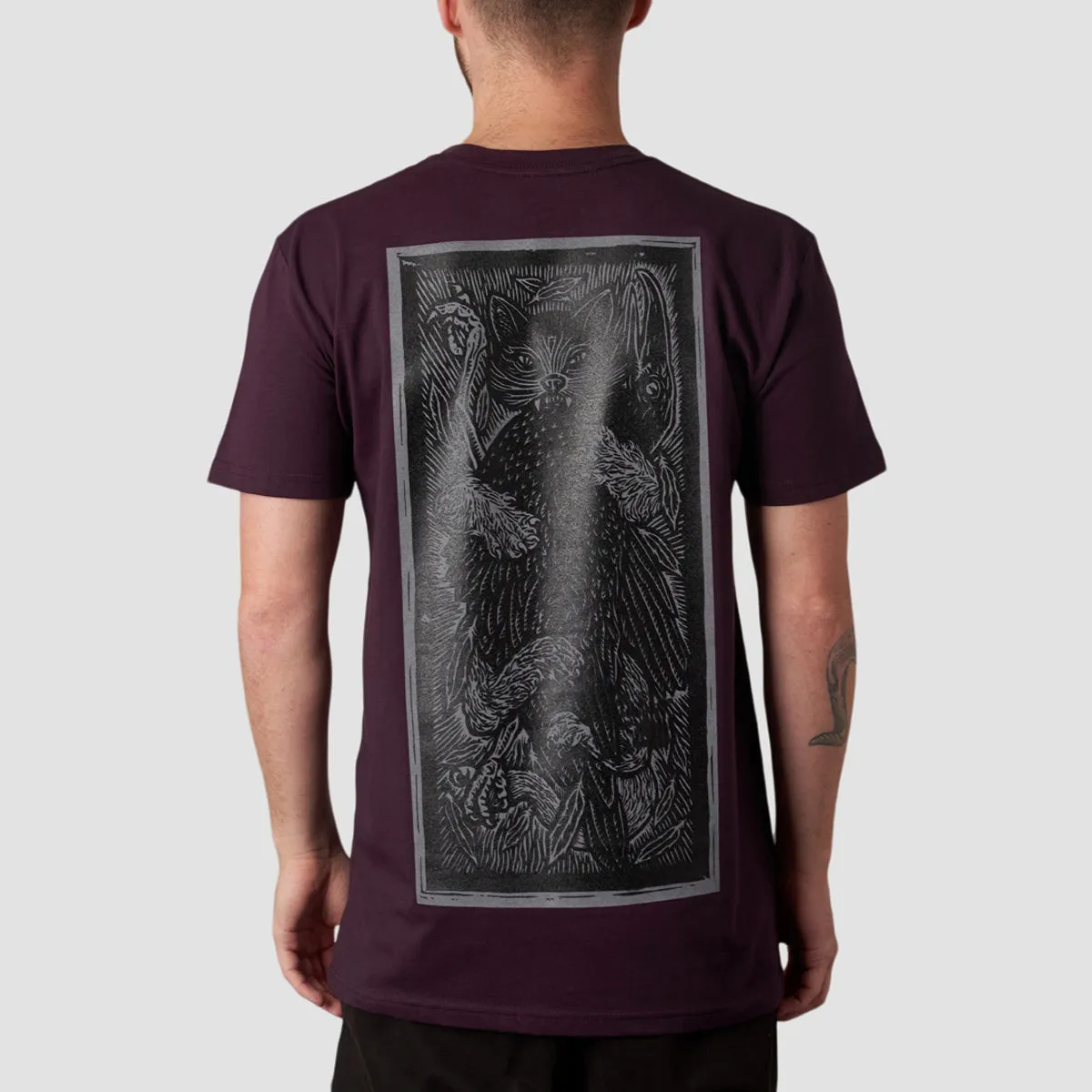 Heathen Crow Killer T-Shirt Plum