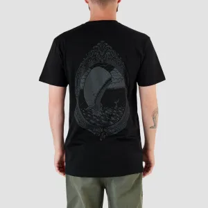 Heathen White Whale T-Shirt Black/Metal