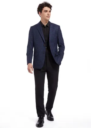 Hechter Paris Navy Plaid Sportcoat