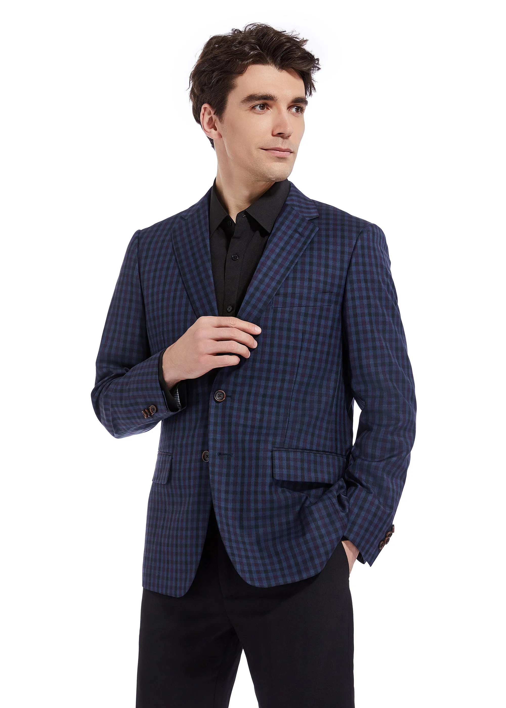 Hechter Paris Navy Plaid Sportcoat