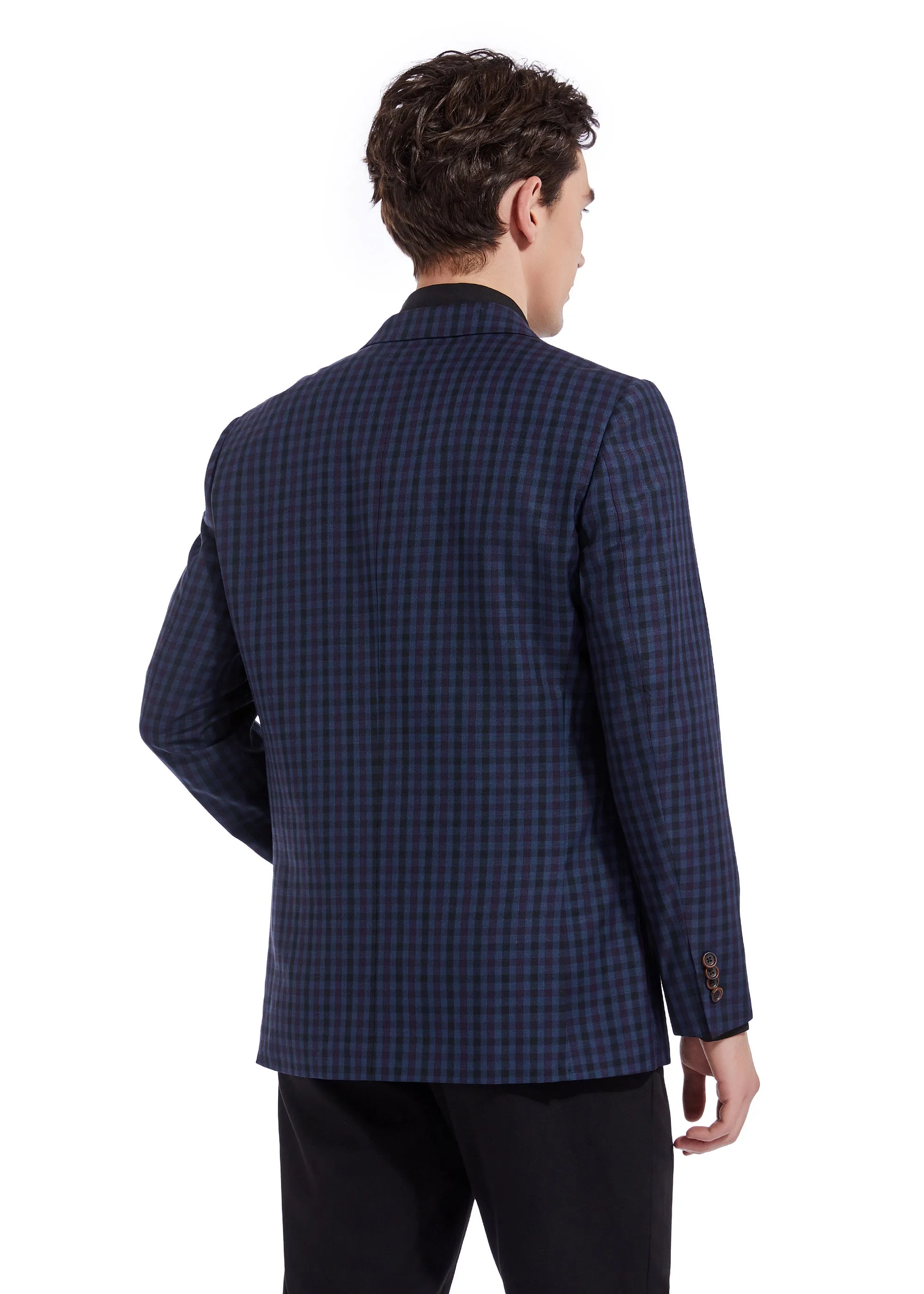 Hechter Paris Navy Plaid Sportcoat