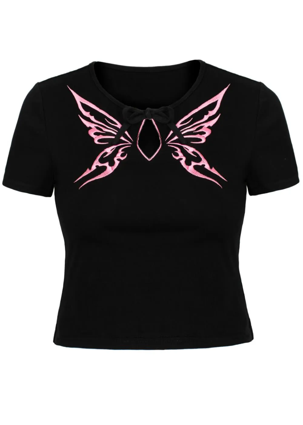 Hell Bunny Kocho Butterfly Top Black