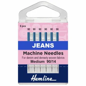 Hemline Jeans Machine Needles - Medium - 90/14