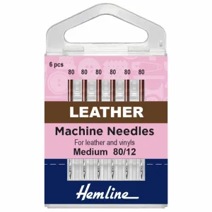 Hemline Leather Machine Needles - Medium - 80/12