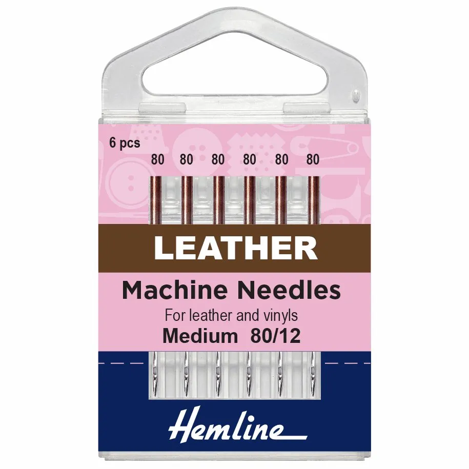 Hemline Leather Machine Needles - Medium - 80/12