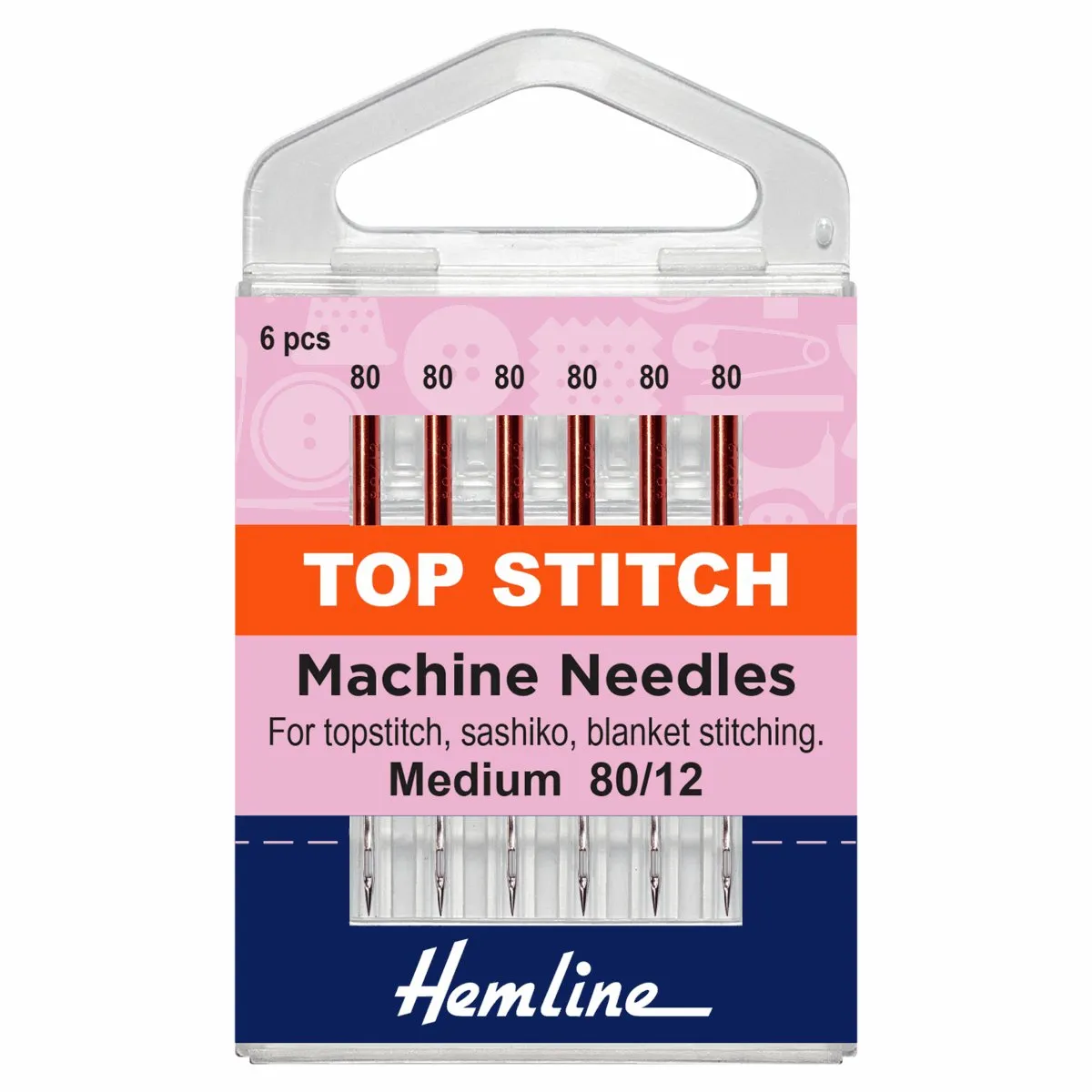 Hemline Topstitch Machine Needles - Medium - 80/12