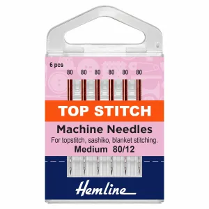 Hemline Topstitch Machine Needles - Medium - 80/12