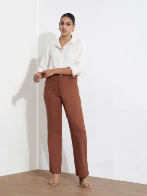 High Waist Straight Leg Pant