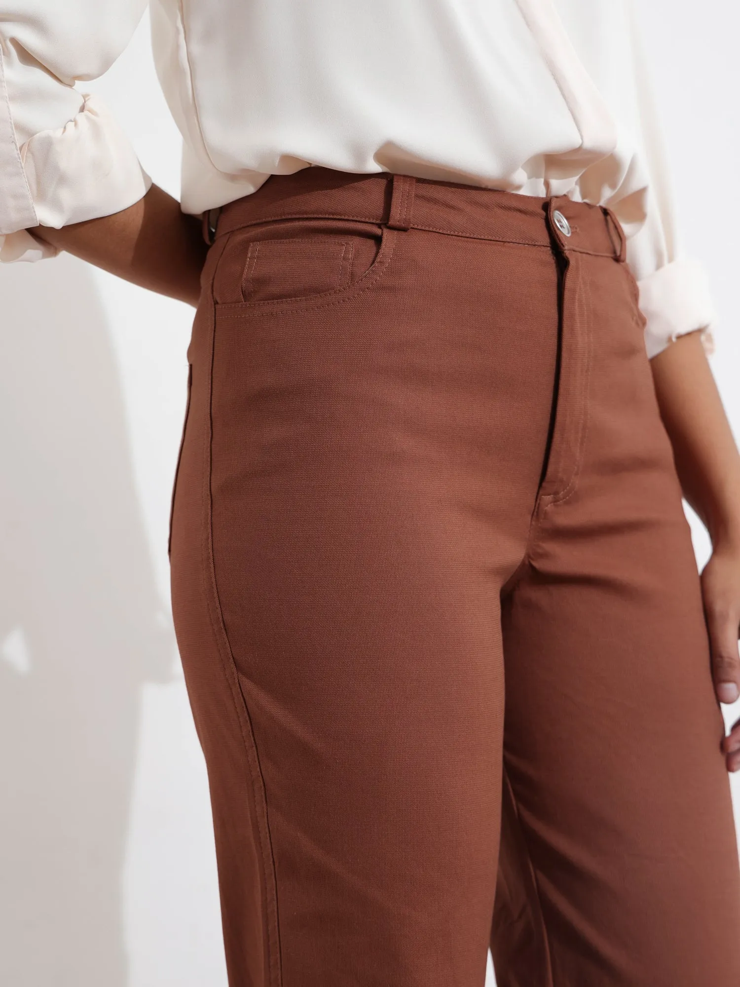High Waist Straight Leg Pant