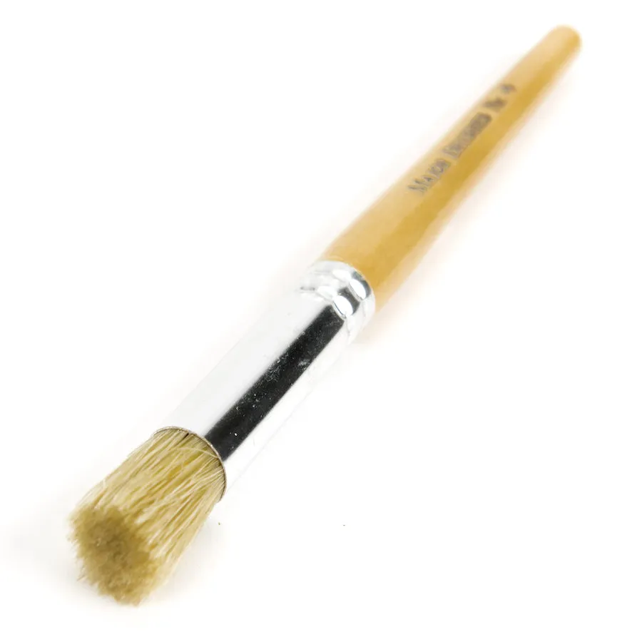 Hog Hair Stencil Brushes Size 4 - Pack of 10