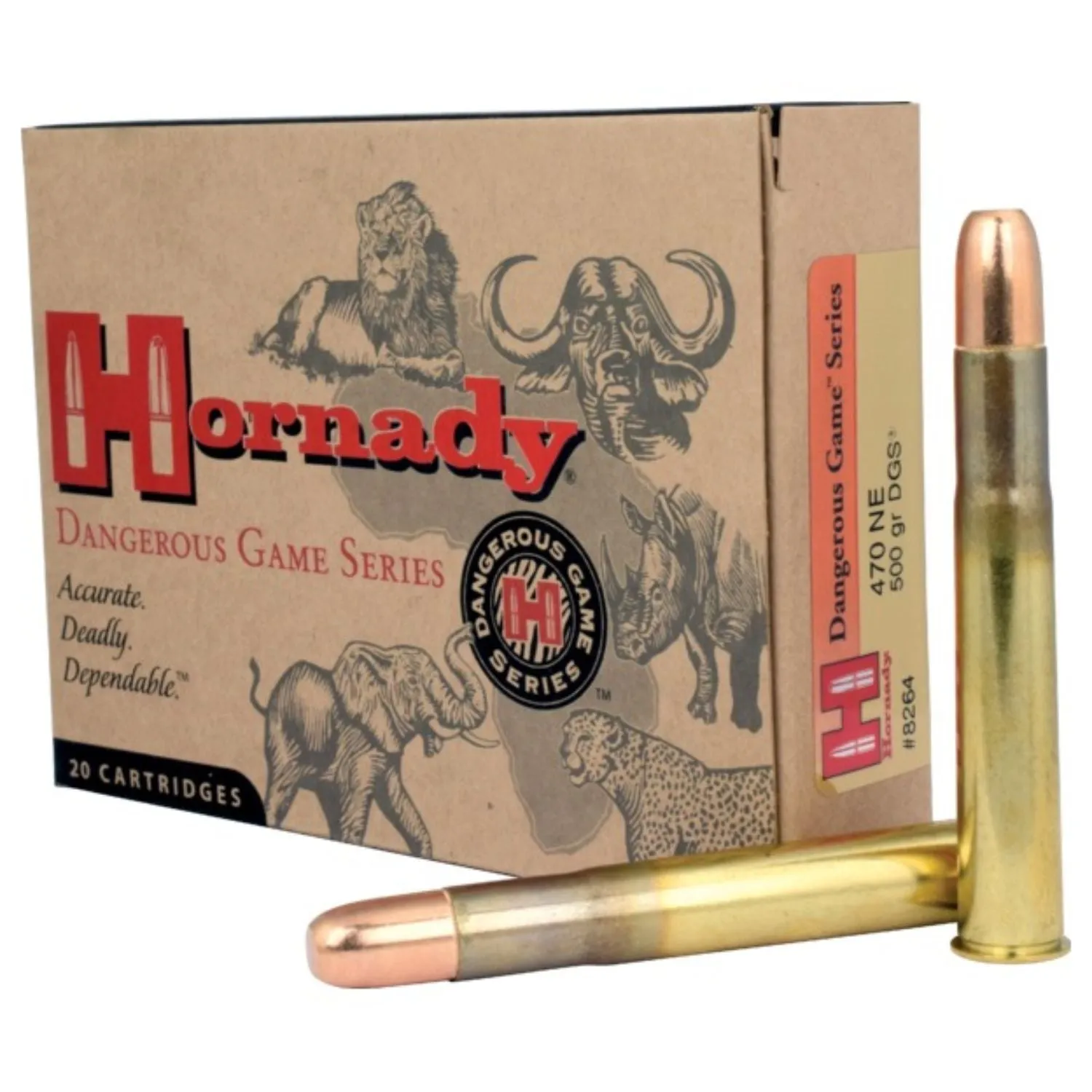 Hornady .470 Nitro Express 500 Grain DGS-20 Count