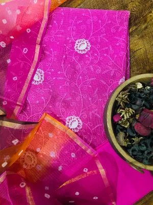 Hot pink Kota Doriya Suit