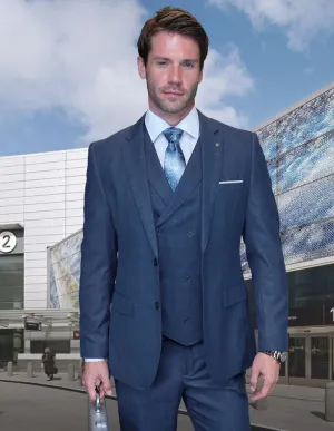 HUGO INDIGO BIG & TALL MODERN FIT 3 PC SUIT