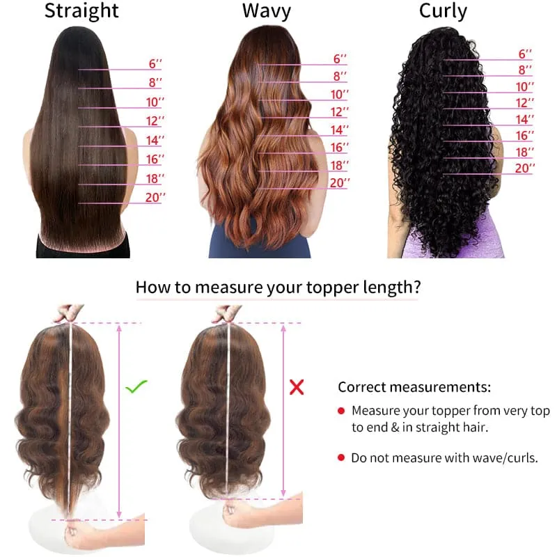 Human Hair Topper With Bangs For Thinning Hair Dark Blonde 15*16cm Base
