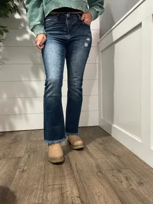 Jane Wash High Rise Straight Cropped Jeans