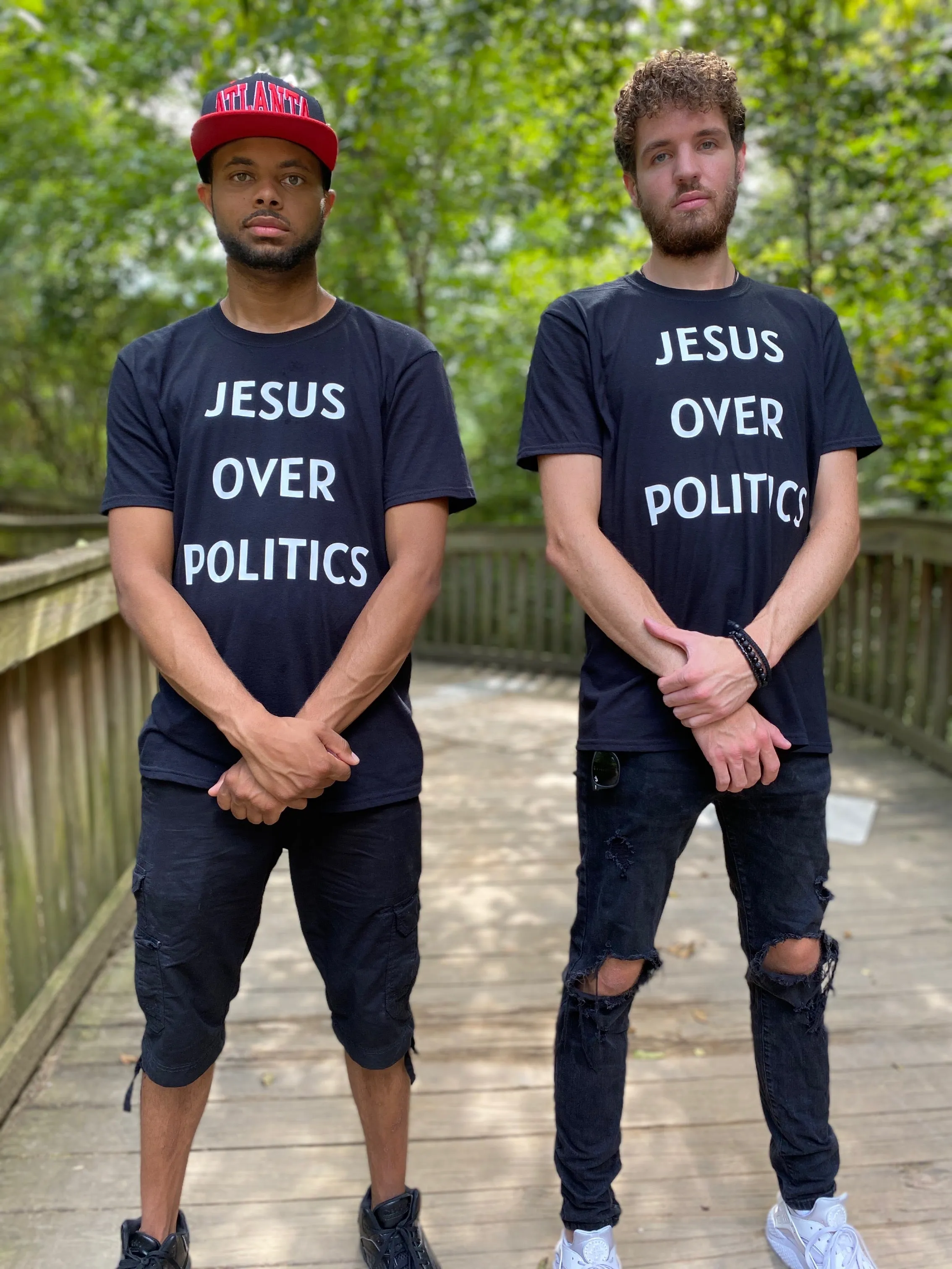 Jesus Over Politics Black Tee
