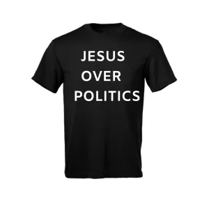 Jesus Over Politics Black Tee