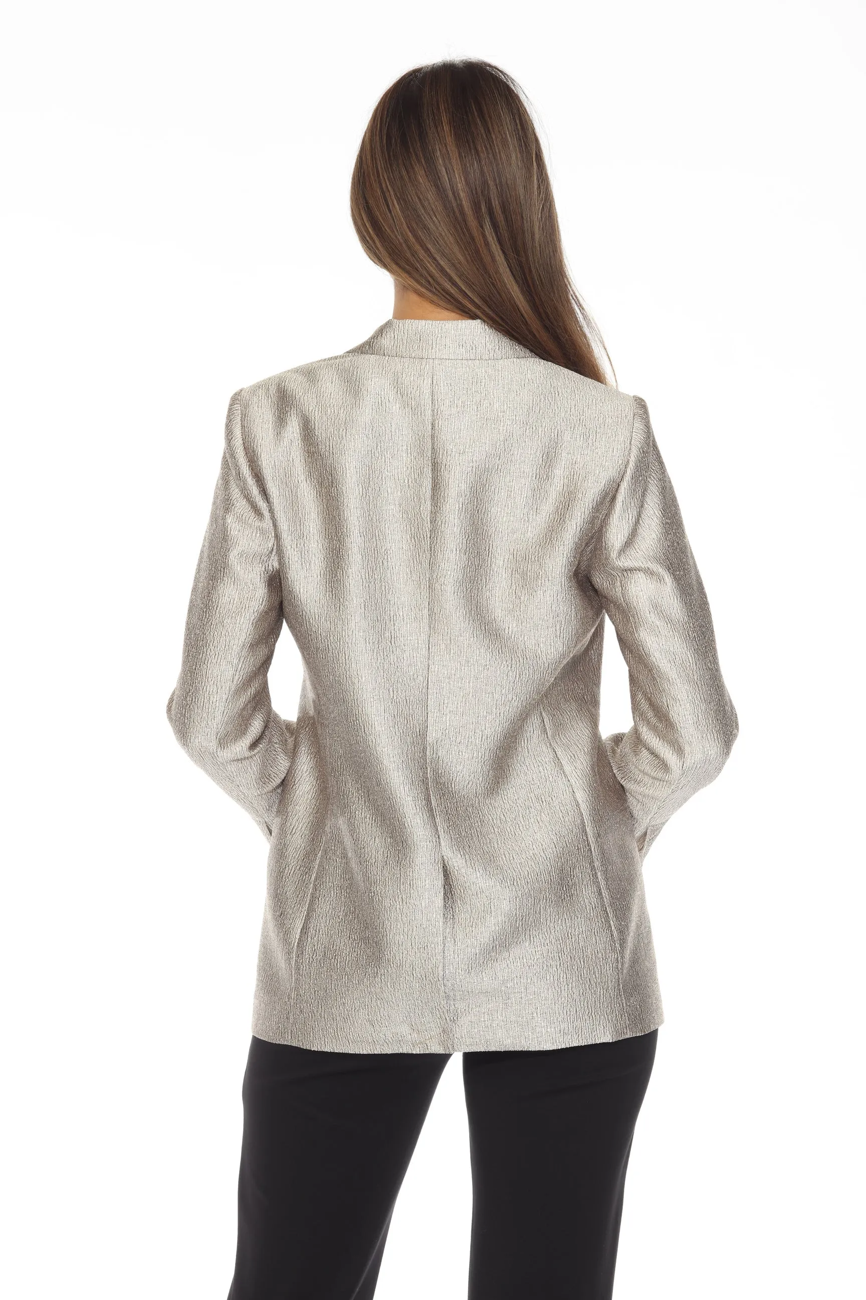 Joseph Ribkoff Gold Metallic Long Sleeve Blazer Jacket 244943