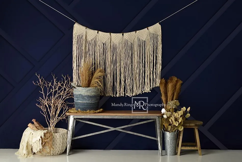 Kate Spring Modern Boho Navy and Gold Designed by Mandy Ringe Photography