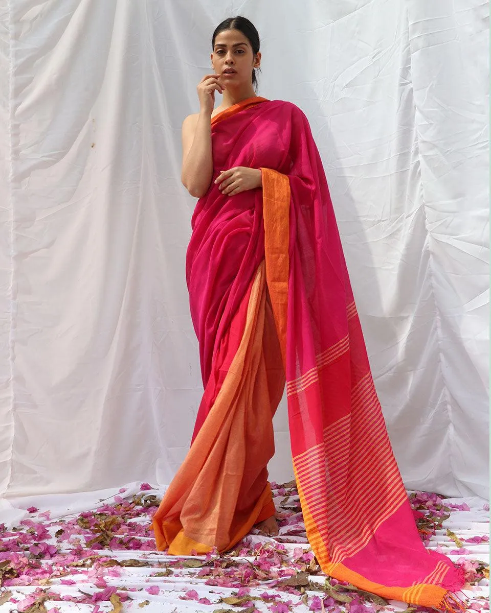 Khwab Handwoven Cotton Saree - LIDD