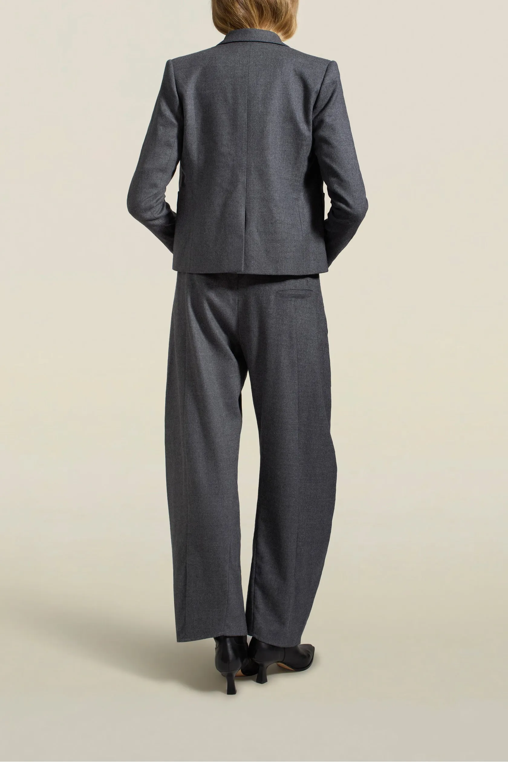 Kiernan Shrunken Blazer, Heather Grey