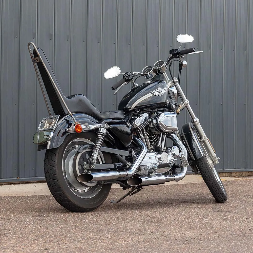 King & Queen Seat For Sportster '86-'03 - Pleated Stitch