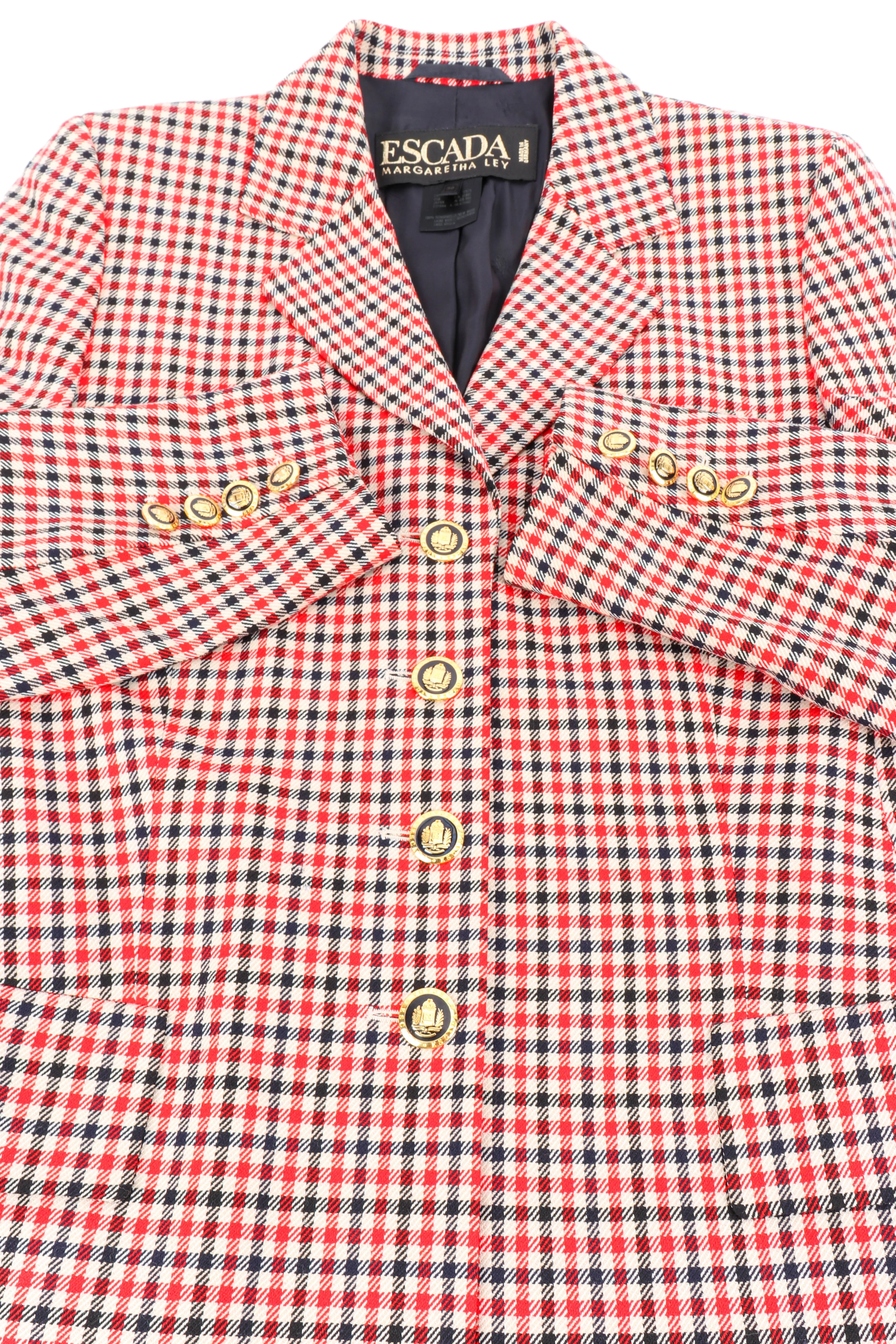Longline Checkered Blazer