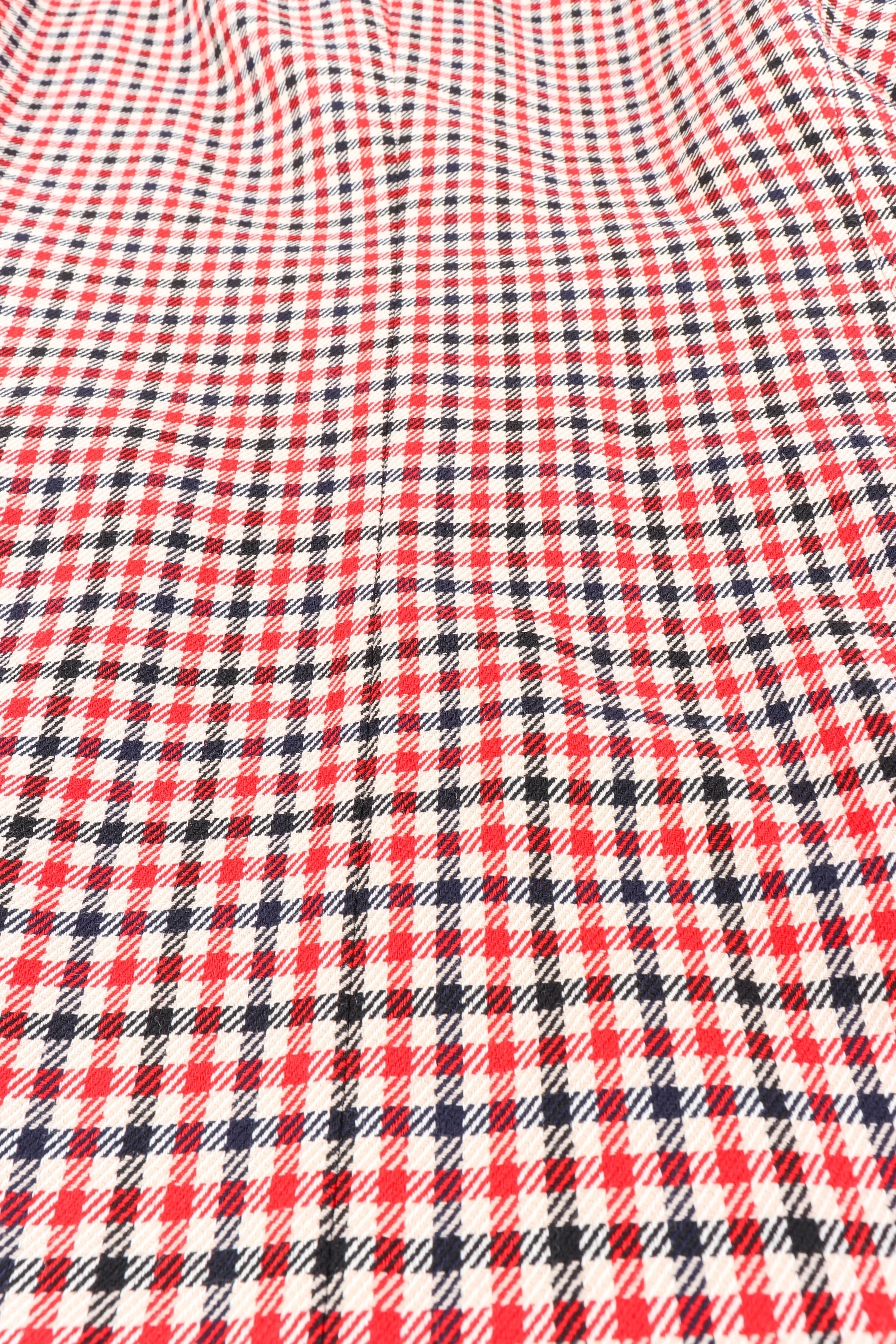 Longline Checkered Blazer
