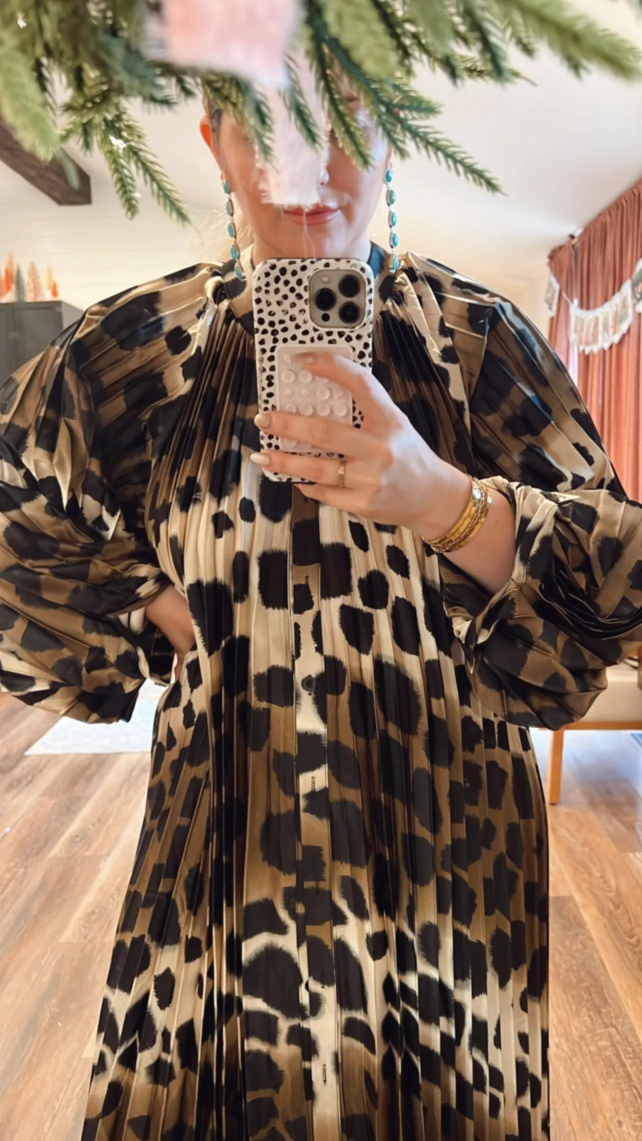 Loudly Leopard Pleated Maxi Dress