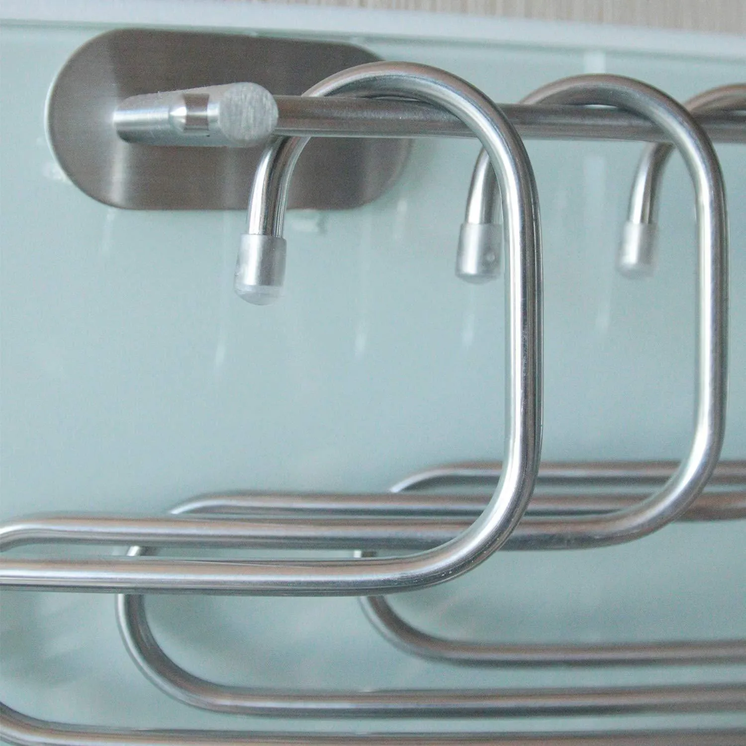 Lucky life 4 Pack Pants Hangers S Shape Stainless Steel Cloth Hangers Space Saving Organizer for Jeans Pants Scarf