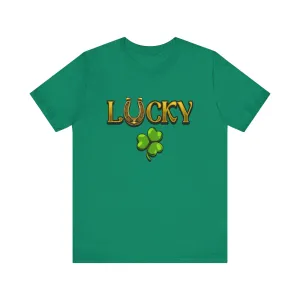 Lucky | White Deluxe St Patricks Day Tee
