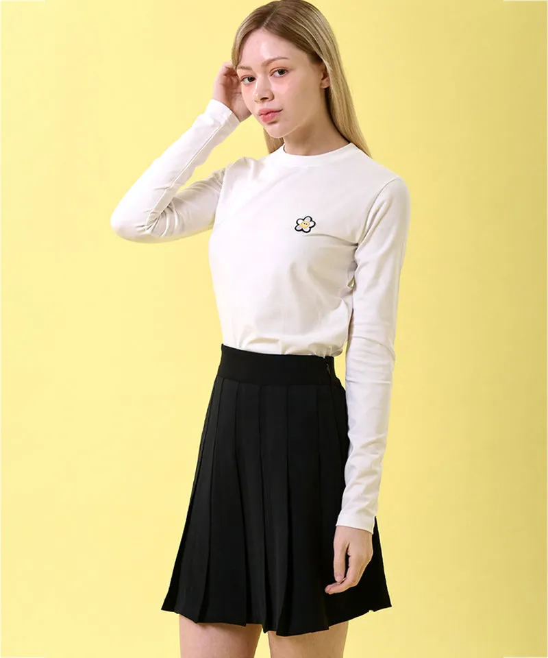 MACKY Golf: Pleated Banded Skirt - Black
