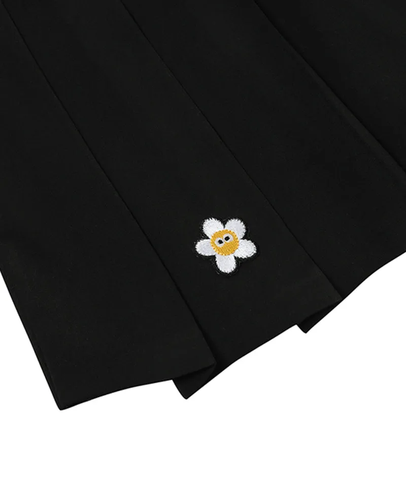 MACKY Golf: Pleated Banded Skirt - Black