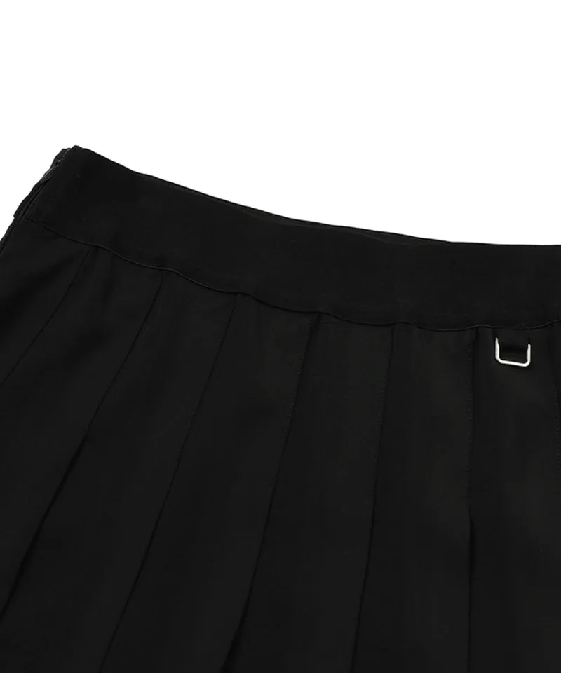 MACKY Golf: Pleated Banded Skirt - Black