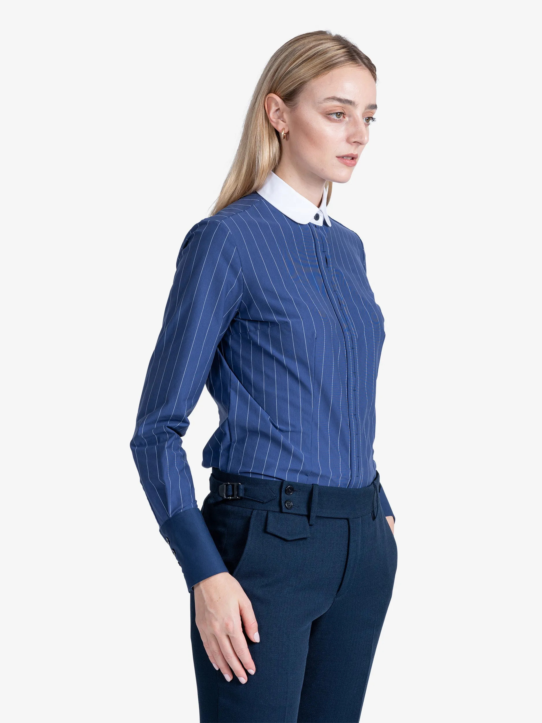 Mallard Dark Blue Pinstripe