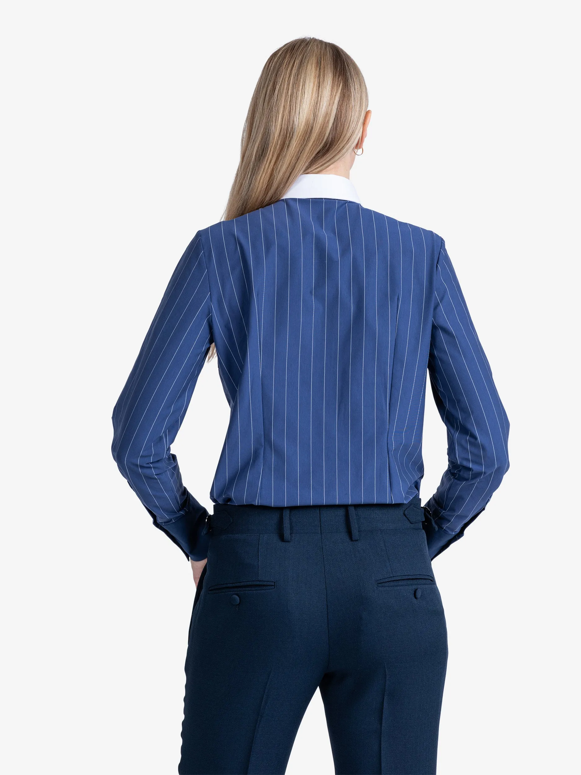 Mallard Dark Blue Pinstripe