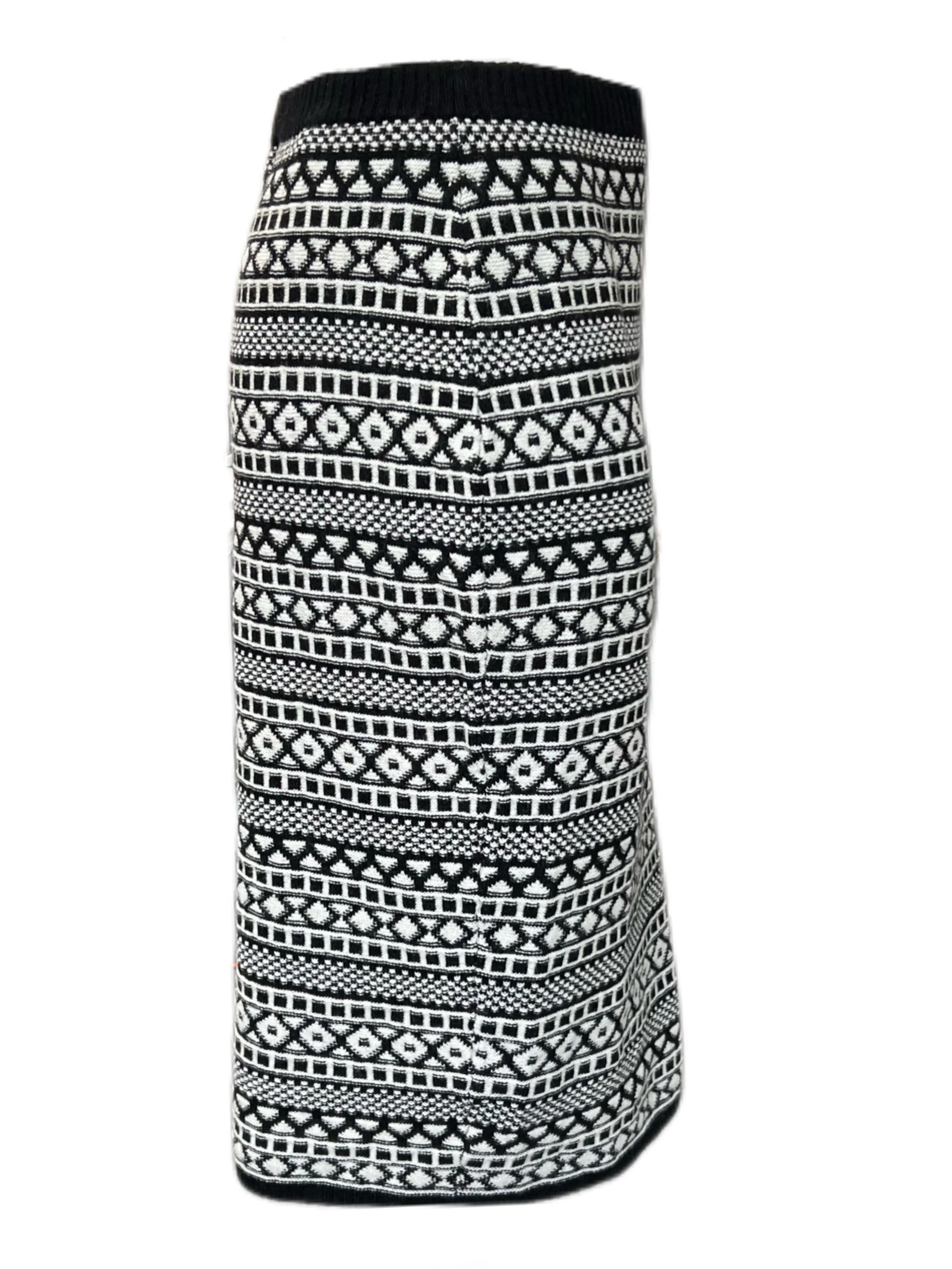 Marina Rinaldi Women's Black Galletto Knitted Straight Skirt NWT