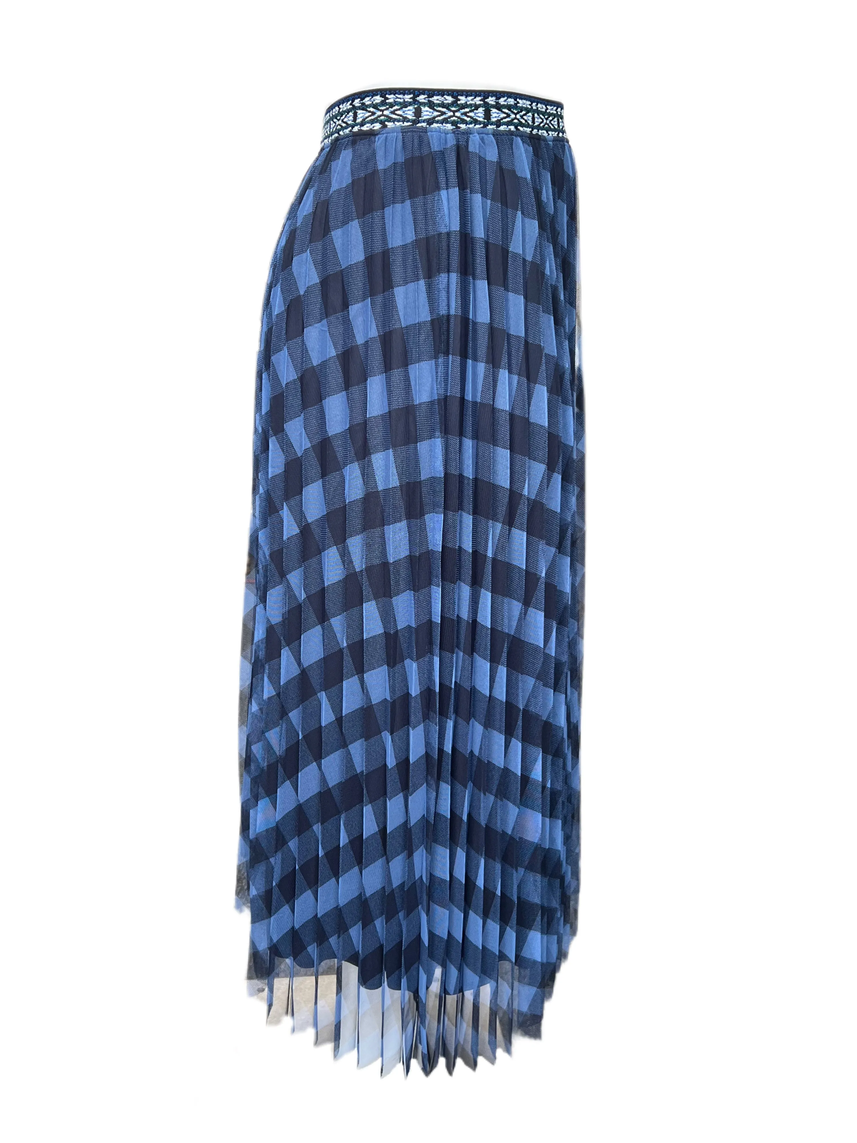 Marina Rinaldi Women's Blue Calamaio Straight Skirt NWT