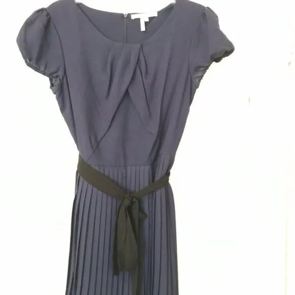 Max and Cleo form flattering dress pleated navy colorblock 4