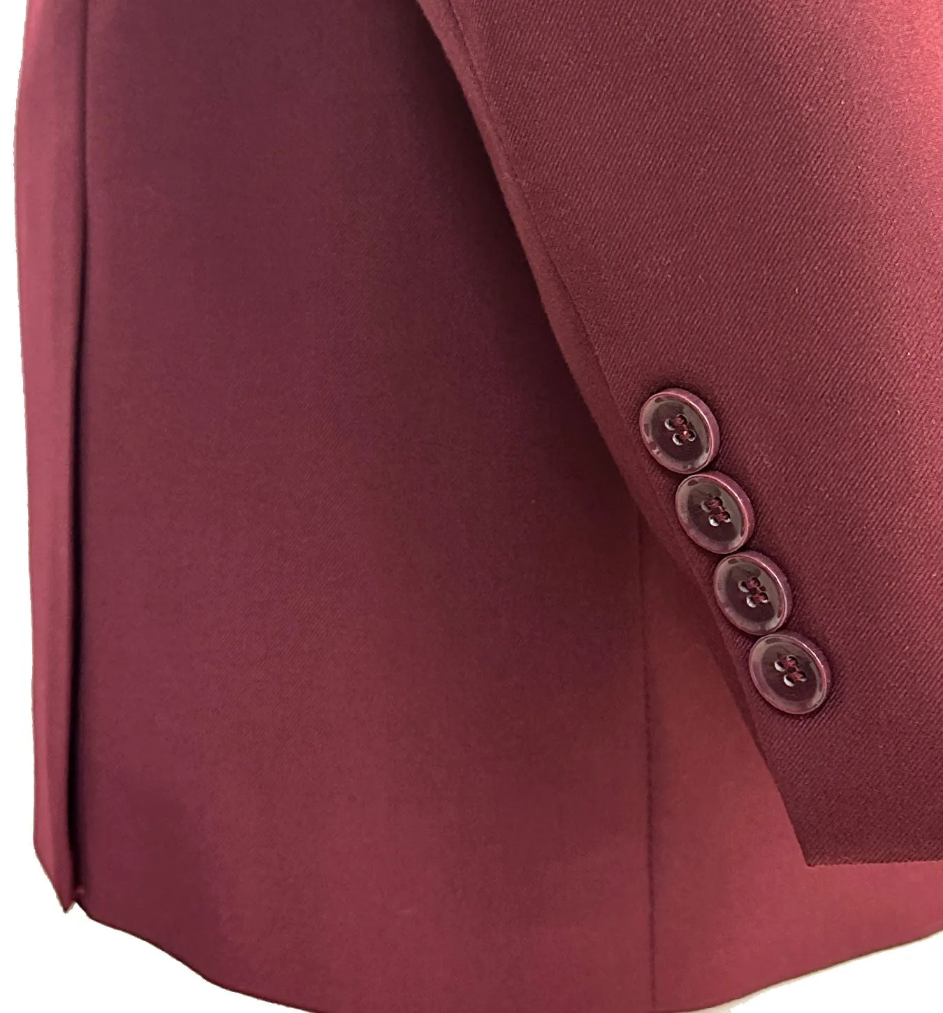 Mazari Modern Fit Vested Suit - Burgundy 1501