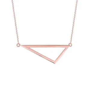Medium Triangle Necklace | Rose Gold