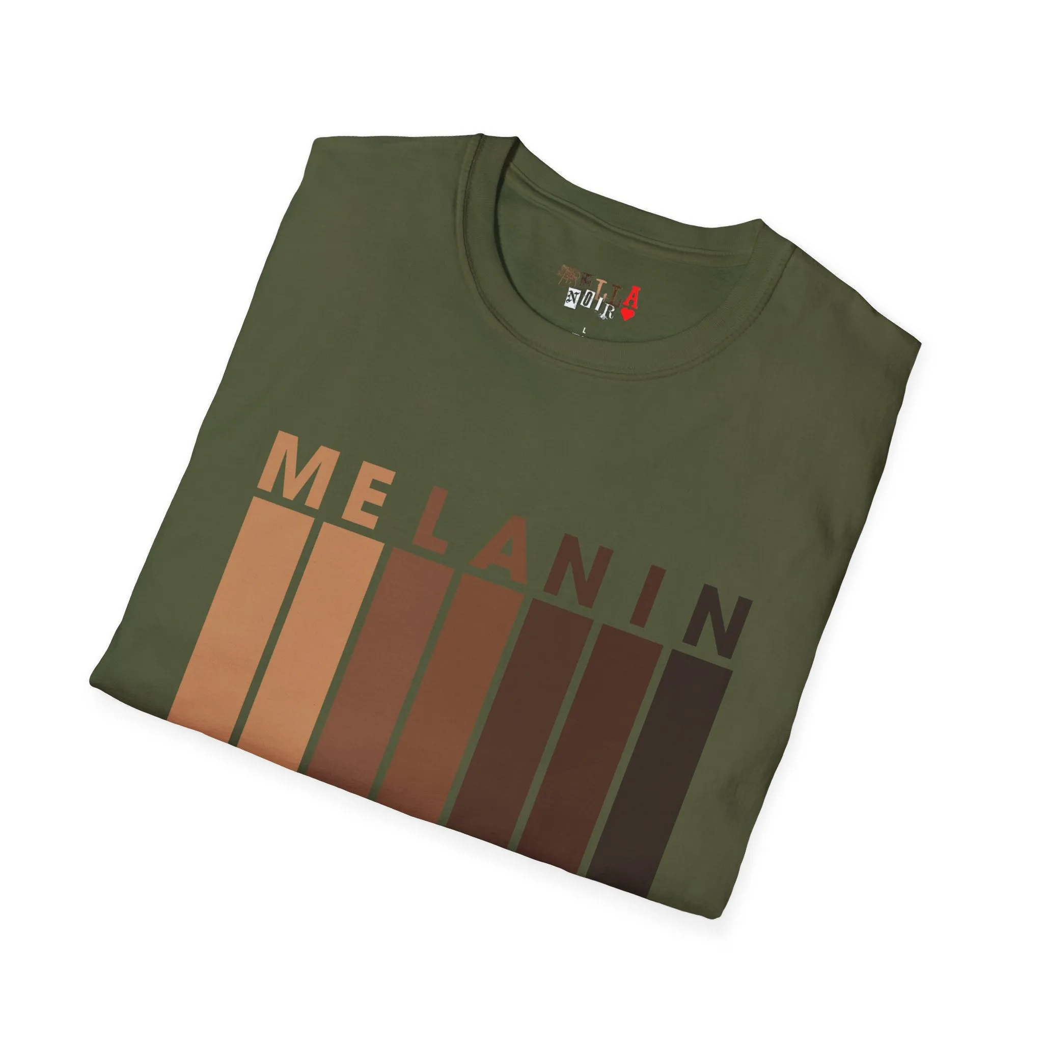 Melanin Vertical Stripes Unisex Softstyle T-Shirt