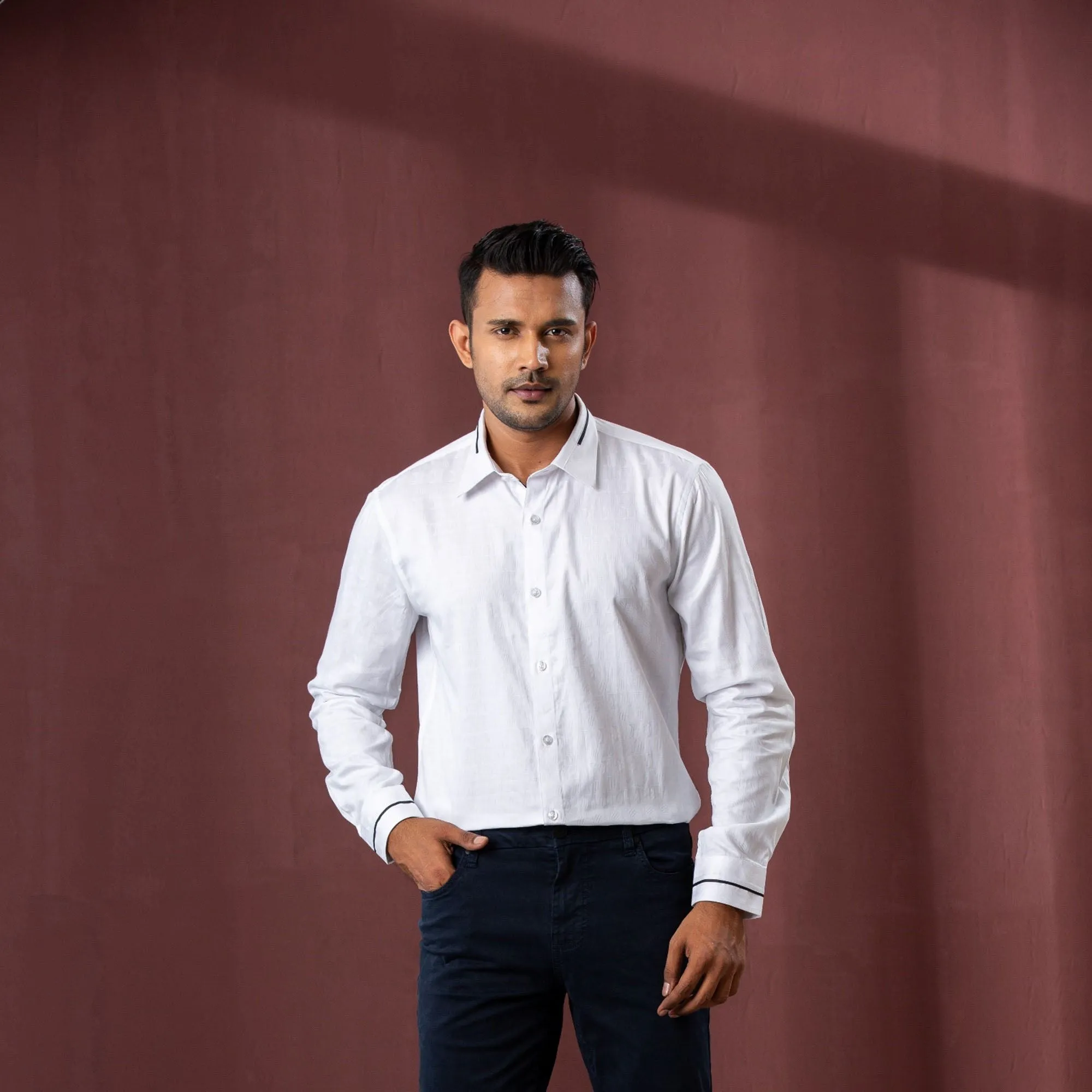 Mens White Formal Shirt