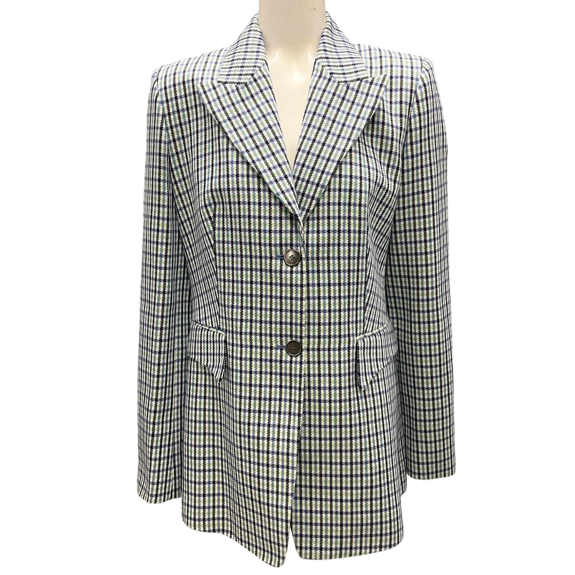 Michael Kors Collection Maritime Multi Spring 2019 Plaid Blazer