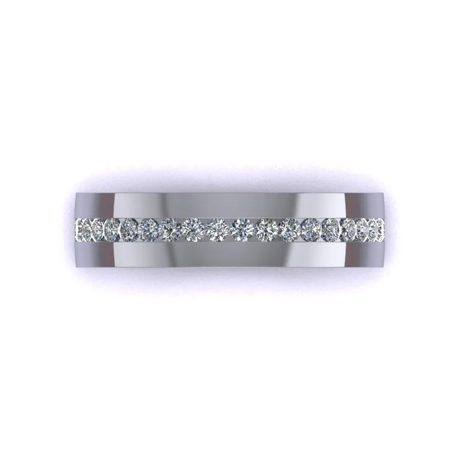 Modern Pipe Cut Men's Diamond Band (5mm)