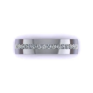 Modern Pipe Cut Men's Diamond Band (5mm)