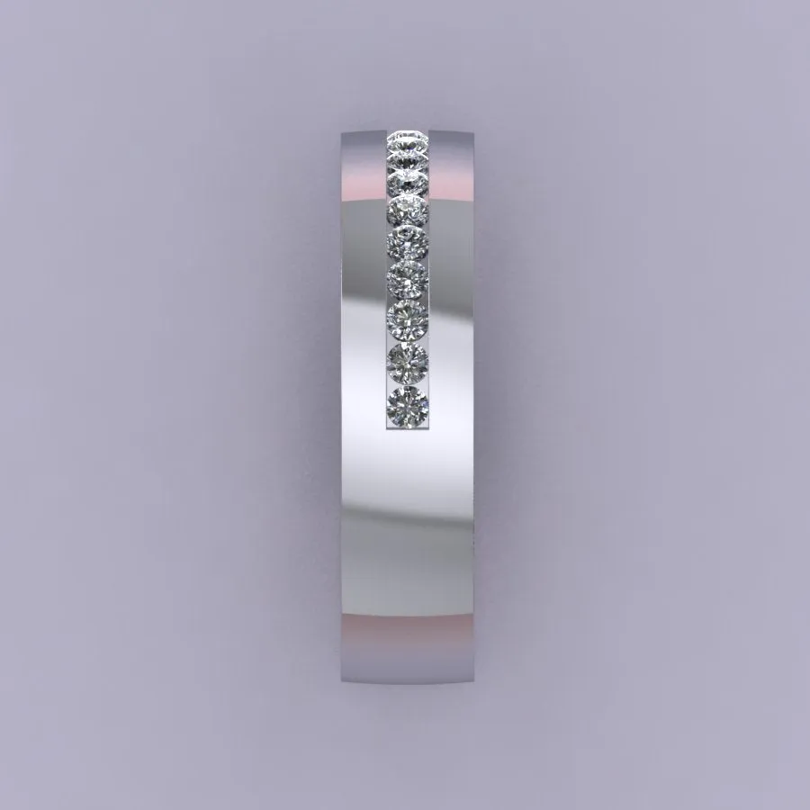 Modern Pipe Cut Men's Diamond Band (5mm)
