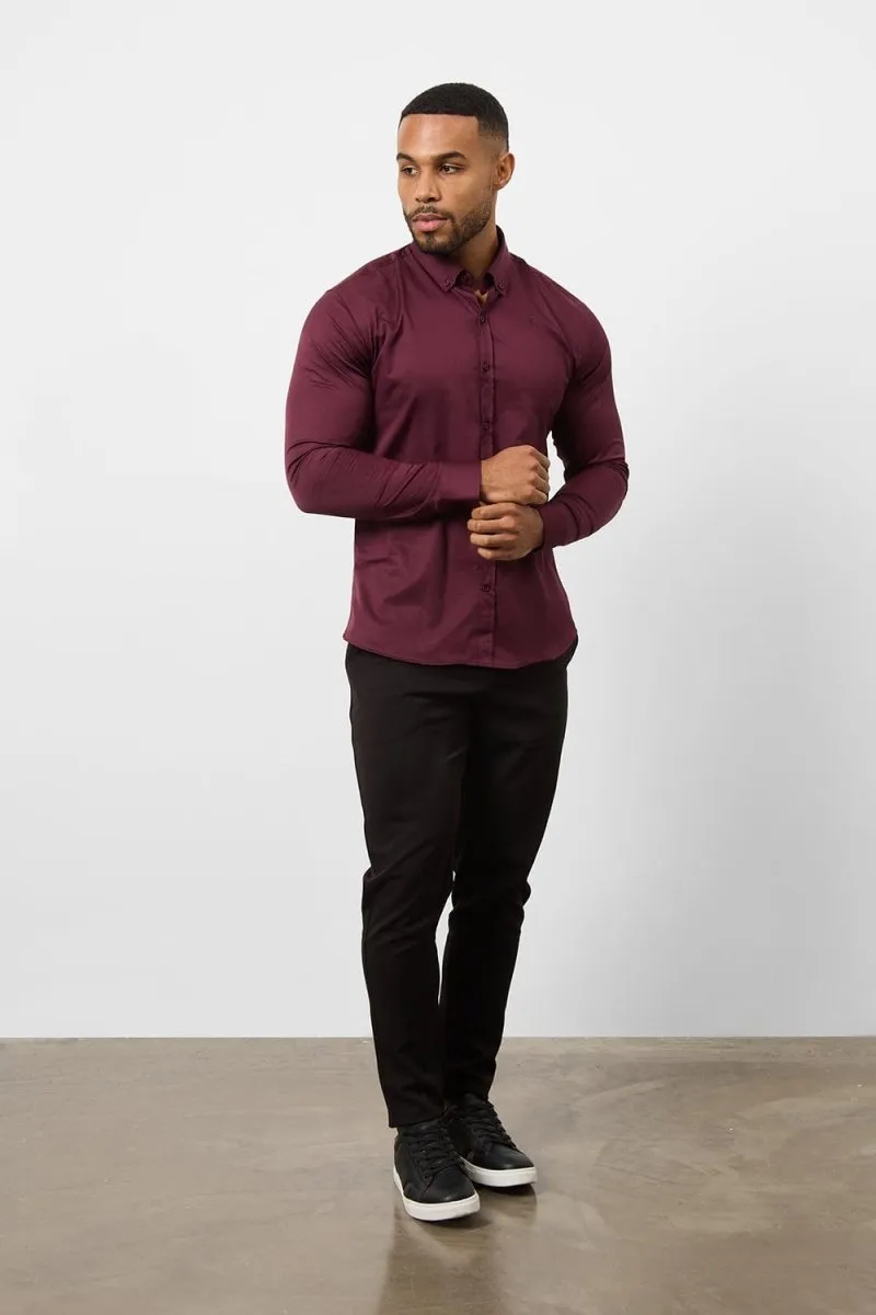 Muscle Fit Signature Shirt 2.0 in Burgundy